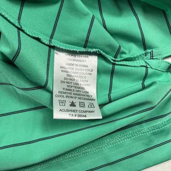 FootJoy Green Striped Golf Polo Shirt XL Performance Stretch Sporty Classic Top - Picture 8 of 11